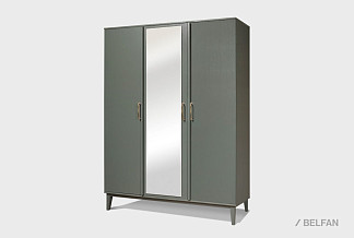 Шкаф 3-х дверный "Чикаго"; платина