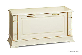 Тумба для обуви "Верди Люкс" 22; слоновая кость с золочением