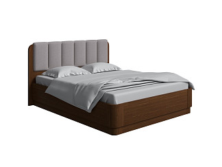 Кровать Орматек Wood Home 2 с подъёмным механизмом (Массив/Рогожка Мокко (сосна) с брашированием/Nice Латте) 200x190