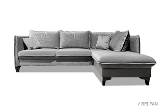 "Морган" диван угловой с оттоманкой; раскл.; 2ML6R; "Тик-так" (1270х2360); венге; 30177(1) +30177(1) (гр. 1)