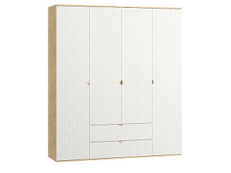 Распашной шкаф Монблан-4 Angle Milk