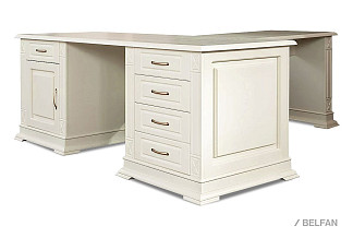 Стол письменный "Верди Люкс 8"; слоновая кость