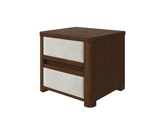 Тумба Орматек Wood Soft (Ткань/Массив (сосна) Мокко (сосна) с брашированием/Лофти Лён) 45x40