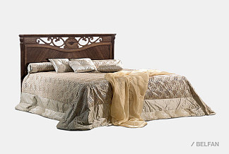 Кровать "Алези" (низкое изножье); с основанием, без матраса; (900x2000); табак