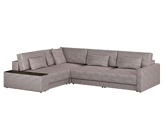 Орматек Угловой диван-кровать Tokio Middle (Ткань: Велюр Onix 5 коричневый/Венге) 157x296