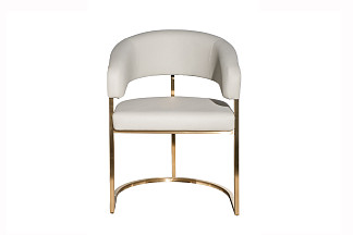 76AR-65200 Стул экокожа св.серый/матовое золото 59,5*54*79см