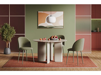 Обеденная группа Алмонт 120 Бежевый Глянец