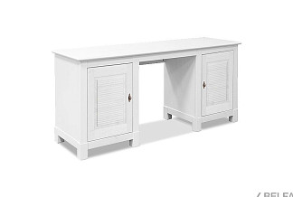 Стол письменный "Рауна" 20 (2 тумбы); белый воск