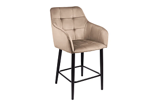 Стул полубарный Отэм бежевый / опоры черные