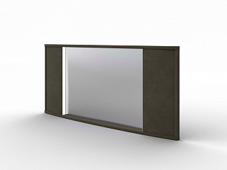 Зеркало Орматек настенное Vittoria с подсветкой (Ткань: Микровелюр Laska 53 Можжевельник) 132x8