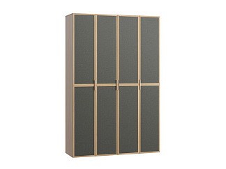 Распашной шкаф Флавир 4-160x250 Рогожка Графитовый