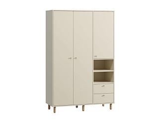 Распашной шкаф Дикинс 3-124x190 Светло-бежевый