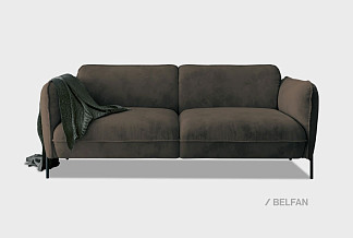 "Alex" диван 3-х местный; раскл.; 3М; "Тик-так" (2000x1500); металл черный; Pushe 11 (гр. 1/МТХ)