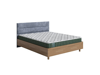 Кровать Орматек Albero Soft New с подъемным механизмом (Ткань/Массив (сосна) Антик (сосна)/Selfie Пыльный голубой) 200x220