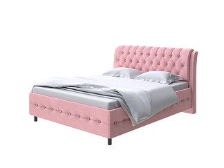 Кровать Como (Veda) 4 с ПМ + Матрас Orto Comfort Middle (Ткань: Велюр Casa Жемчужно-розовый) 200x200