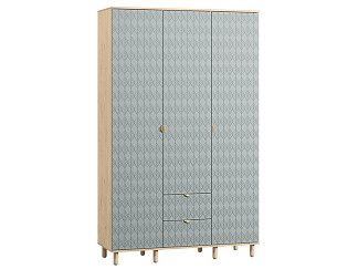 Распашной шкаф Теджонс 3-139x224 Лист ​Мятный/Дуб Ирландский