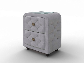 Тумба Орматек Flavio (Ткань: Микровелюр Laska 05 Утренний туман) 51x38