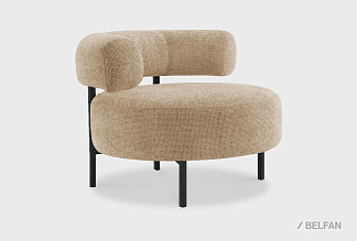 "Одри" кресло; нераскл.; 12; черный; Symphony 03 Beige (гр. 2/МТХ)