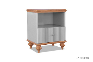 Тумба прикроватная "Рандеву" 01; серый 7042+антик 24