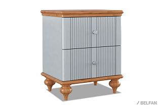 Тумба прикроватная "Рандеву" 02; серый 7042+антик 24