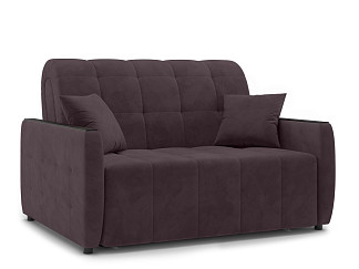 Орматек Диван-кровать Berlin 2 Hard (Велюр/ЛДСП Ultra Сливовый (Plum)/Венге) 120x200