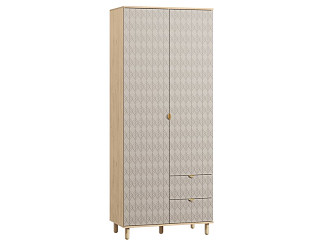 Распашной шкаф Теджонс 2-93x224 Лист ​Латте/Дуб Ирландский