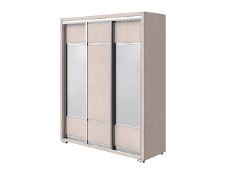 Шкаф Орматек Шкаф-купе 3х дв Orma Soft 2 (2 зеркала) (Ткань: Велюр Ultra Суфле) 177x60