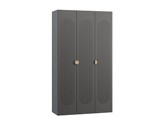 Распашной шкаф Луми 3-136x242 Графитовый