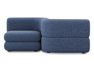 Диван модульный Брера 2 Букле Синий