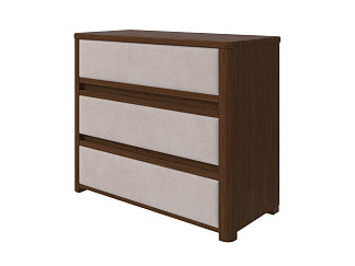 Комод Орматек Wood Soft (Ткань/Массив (сосна) Мокко (сосна) с брашированием/Diva Нюд (316)) 90x40