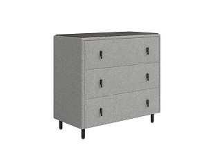 Комод Орматек Sofix (Шенилл/ЛДСП Piano 19 Арктический серый/Дуб Кантербери) 92x46