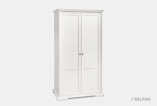 Шкаф 2-х дверный для прихожей "Лика"; белая эмаль