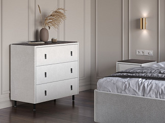 Комод Орматек Sofix (Велюр/ЛДСП Sohu Крем/Дуб Кантербери) 92x46