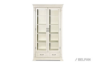 Шкаф для книг "Верди Люкс 2/1"; слоновая кость