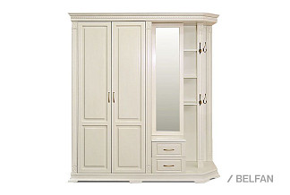 Шкаф комбинированный "Верди Люкс" 1; дверь слева; слоновая кость