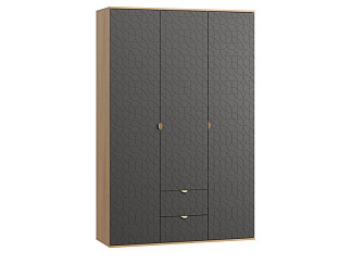 Распашной шкаф Монблан 3-139x215 Ритм Графитовый