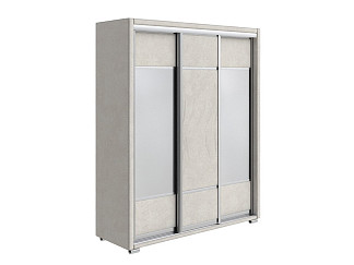 Шкаф Орматек Шкаф-купе 3х дв Orma Soft 2 (2 зеркала) (Ткань: Велюр Sohu Крем) 177x60