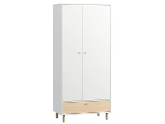 Распашной шкаф Дикинс 2-85x190 Береза/Белый