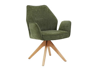 Офисное кресло Клайн Шенилл Зеленый/Натуральный