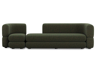 Диван модульный Брера 5 Букле Зеленый