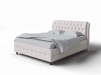 Кровать Como (Veda) 4 с ПМ + Матрас Orto Comfort Middle (Ткань: Микровелюр Laska 01 Белая смородина) 200x200