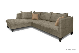 "Морган" диван угловой с оттоманкой; раскл.; 2ML6R; "Тик-так" (1270х2360); венге; 31289(1)+31291(1) (гр. 1)