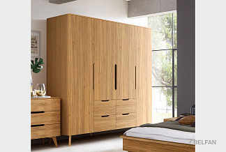 Шкаф для одежды 4-х дверный "Элва"; бейц-масло