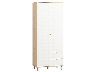 Распашной шкаф Теджонс 2-93x224 Лист ​Белый/Дуб Ирландский