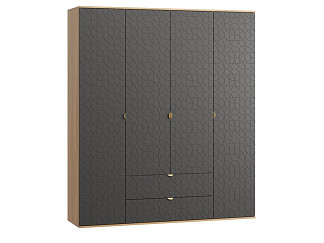 Распашной шкаф Монблан 4-185x215 Ритм Графитовый