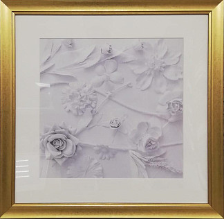 89VOR-FLOWER2 Постер "Лютики" 50*50 см, багет золотой