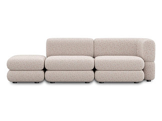 Диван модульный Брера 8 Букле Кремовый