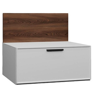 Тумба под телевизор Римини белая с настенной панелью Римини белая