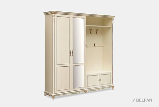 Шкаф комбинированный "Алези 2з"; правый; слоновая кость с золочением