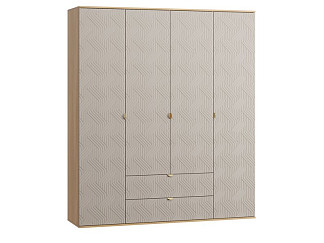 Распашной шкаф Монблан 4-185x215 Косы Латте